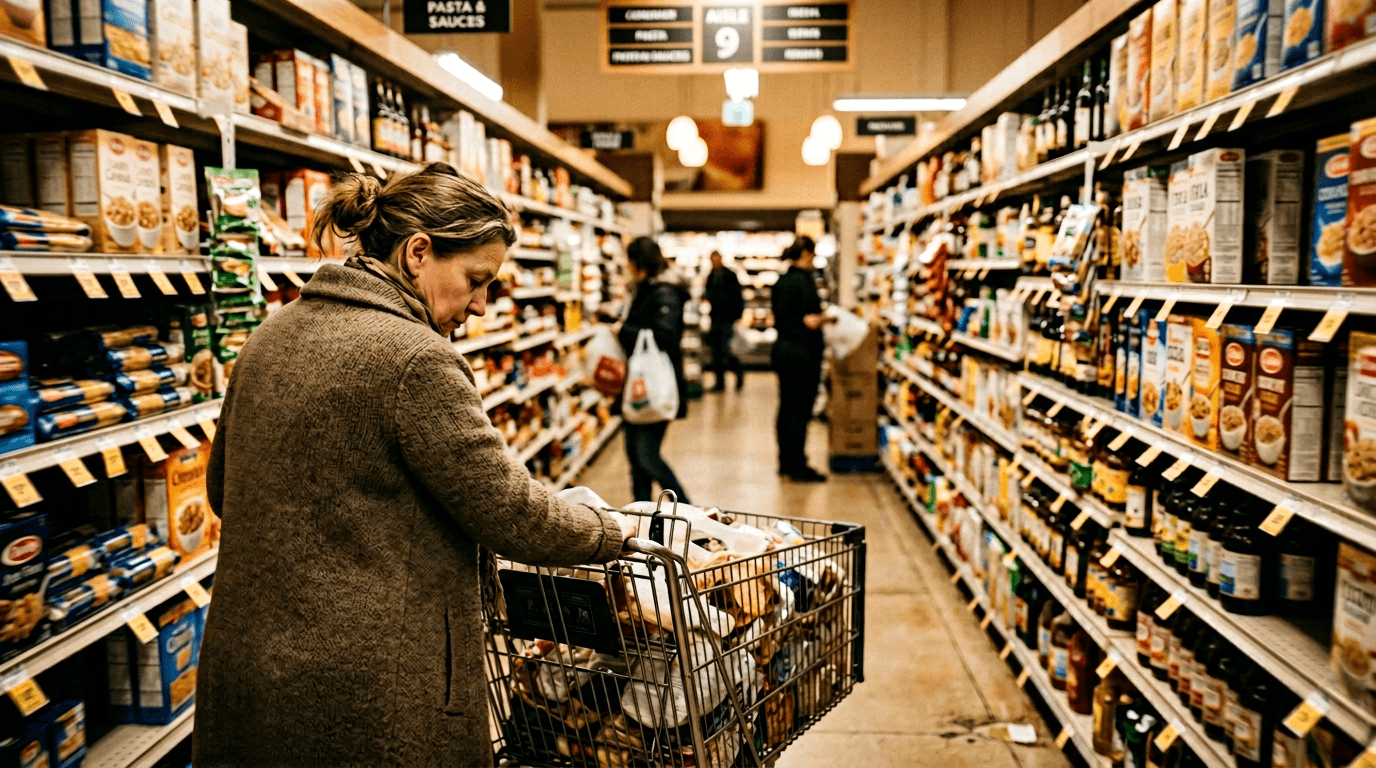 Alejka supermarketu — frustracja